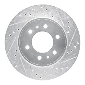 Ford F-150 Brake Rotor (1) - Front Right - R1 Concepts - Drilled & Slotted - Silver - 2009